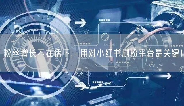 粉丝增长不在话下，用对小红书刷粉平台是关键！