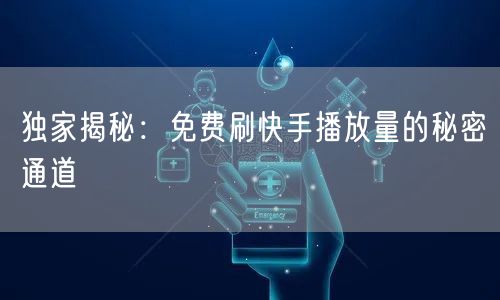 独家揭秘：免费刷快手播放量的秘密通道