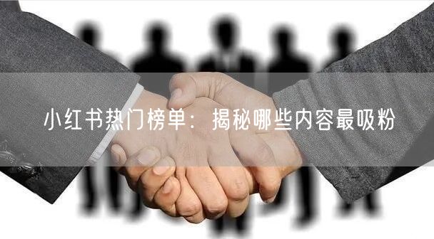 小红书热门榜单：揭秘哪些内容最吸粉
