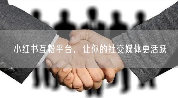 小红书互粉平台，让你的社交媒体更活跃